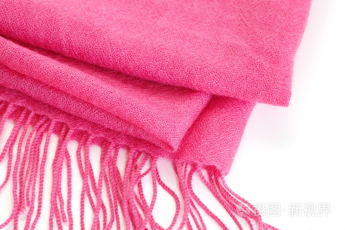 粉色真丝围巾