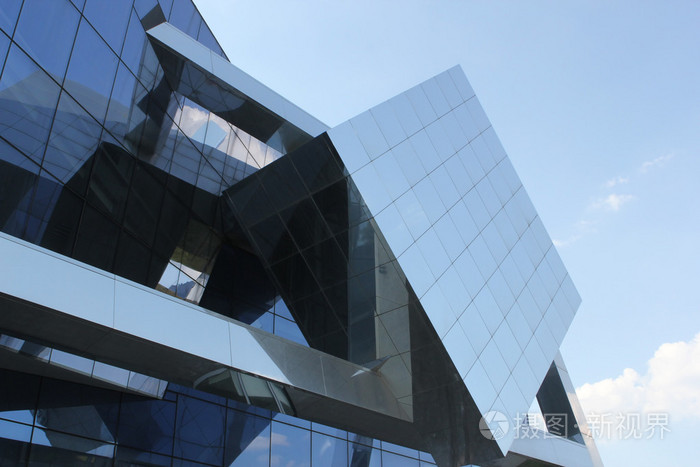 现代总部铝建筑与玻璃入口