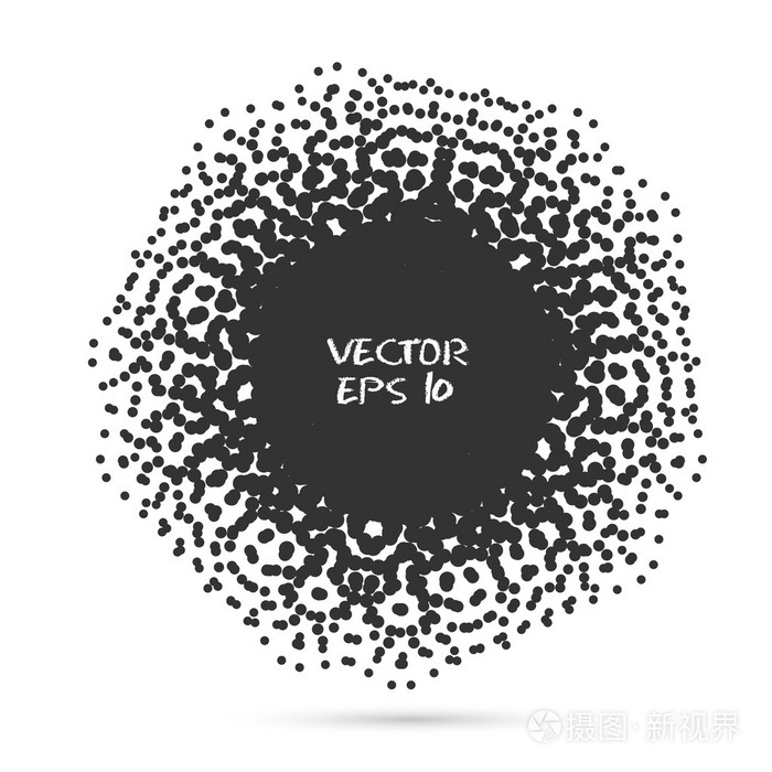 矢量黑色半色调。设计元素