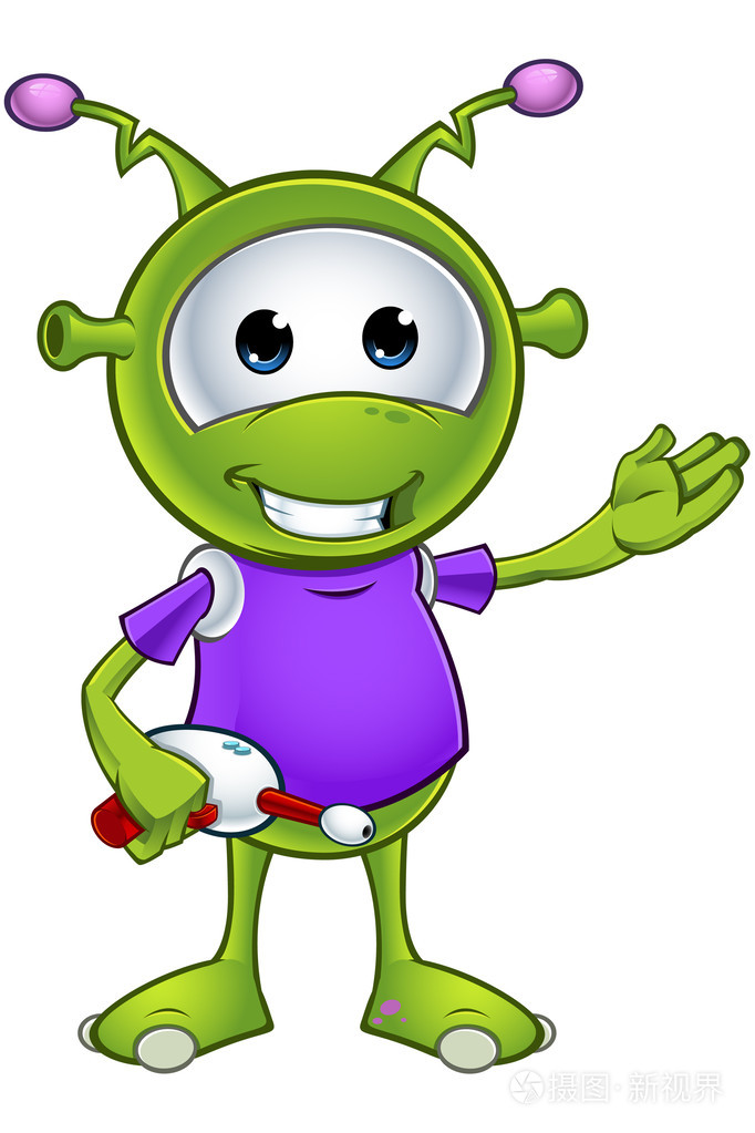 小的绿色外星人