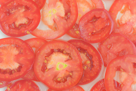 西红柿切片图案背景