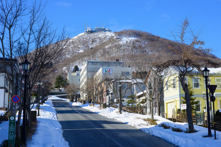 Hachimanzaka 和景观的北海道函馆市