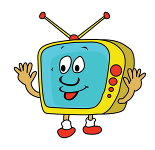 卡通电视框图片-卡通电视框素材-卡通电视框插画-摄图新视界