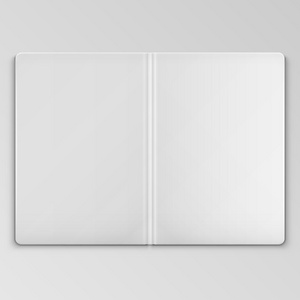 空白本打开的书模板图片