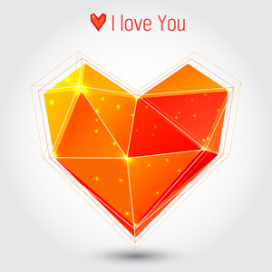 橙色三角形的心