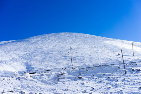 雪山 Falakro，在希腊的鸟瞰图