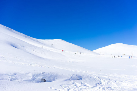 雪山 Falakro，在希腊的鸟瞰图