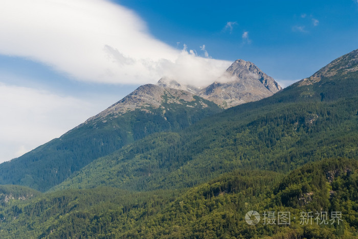 阿拉斯加山脉的视图