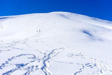 雪山 Falakro，在希腊的鸟瞰图