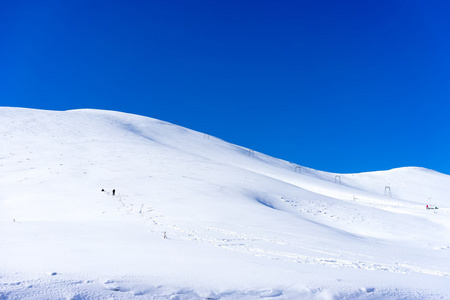 雪山 Falakro，在希腊的鸟瞰图