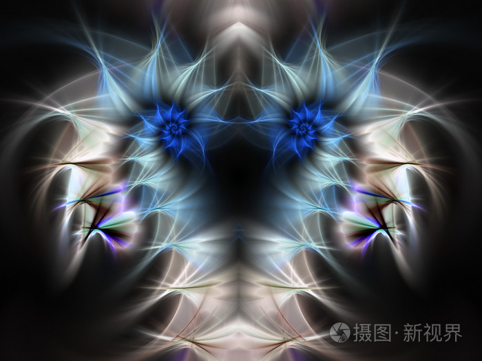 黑暗的分形漩涡,数码艺术作品的平面创意设计