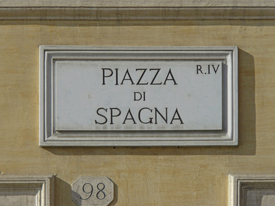 罗马城市的西班牙广场
