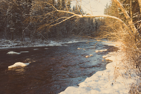 冬天河流照片图片