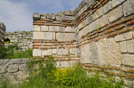 古遗址的保加利亚切尔文布里亚村附近的中世纪堡垒