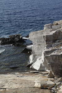 爱琴海海滨和萨索斯岛岛，希腊大理石岩