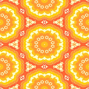 橙色和黄色六角形排列装饰图案图片