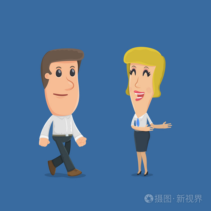 经理邀请客户到办公室