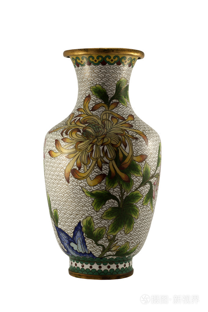 老式的东方金属花瓶