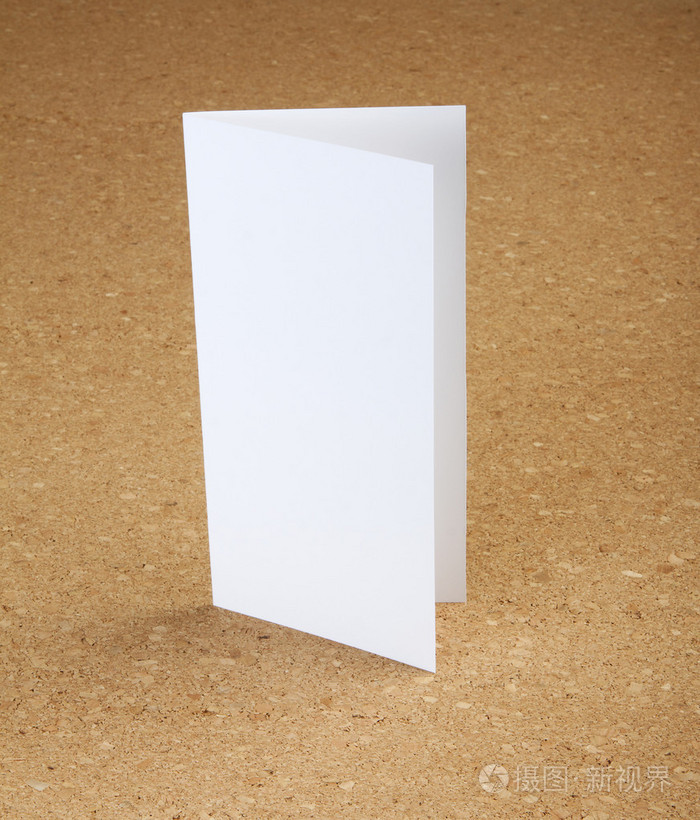 空白白色折叠纸传单