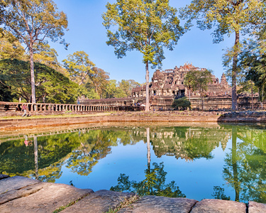 巴寺 Phimeanakas 门，柬埔寨吴哥窟