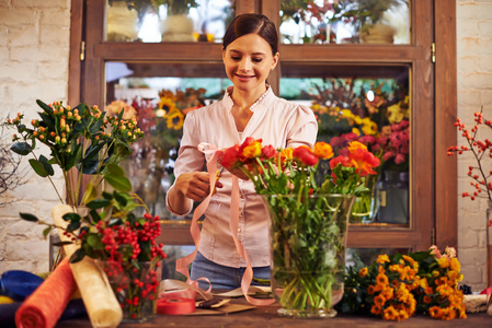 花店制作花束