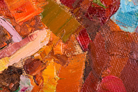 手写笔触布面油画抽象笔触照片