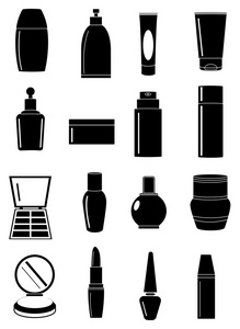 化妆品容器图标集