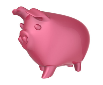 粉红猪存钱罐 3d 渲染