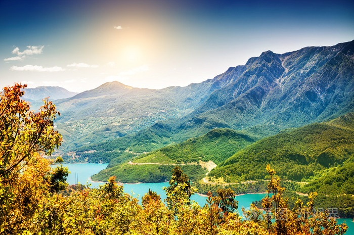 在山的美丽风景