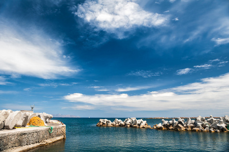 美丽的海景，从旧码头