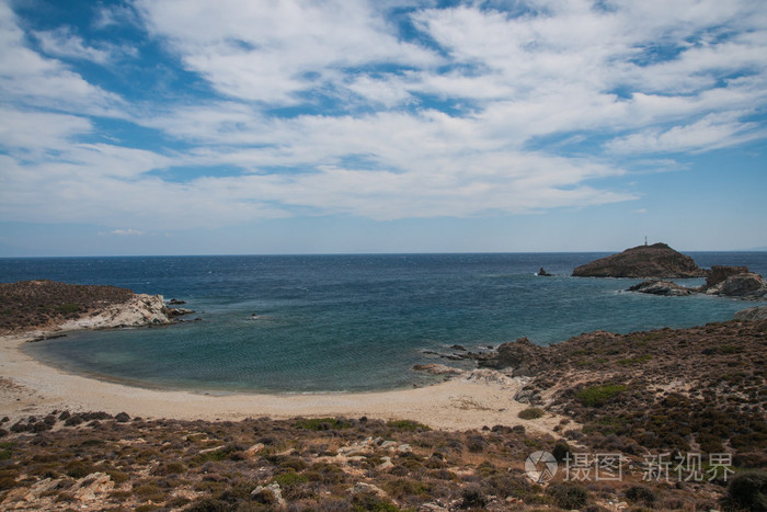 美丽的海滨的埃维亚岛