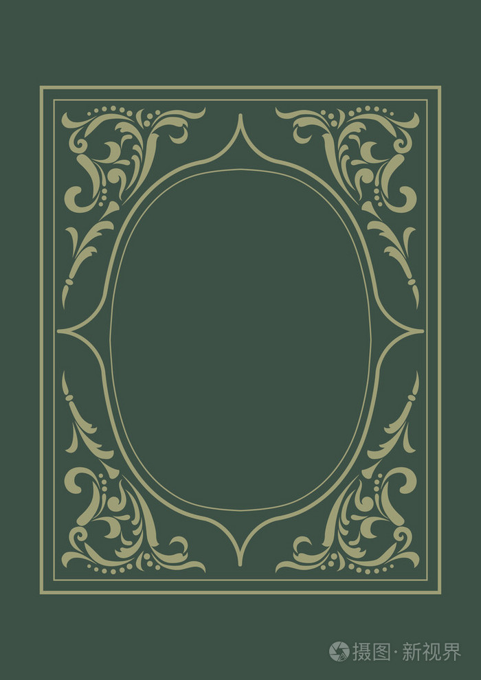 复古边框框架与复古的装饰图案