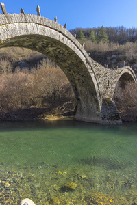 桥的 Plakidas 或 Kalogeriko，品都斯山脉，Zagori，伊庇鲁斯
