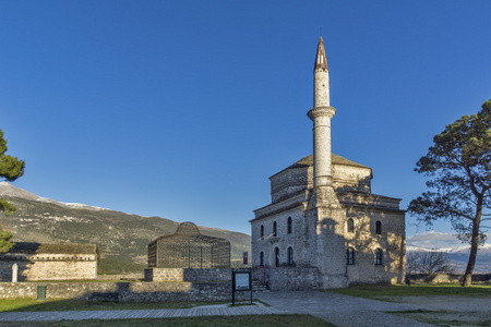 博德鲁姆清真寺在约阿尼纳，伊庇鲁斯的城堡
