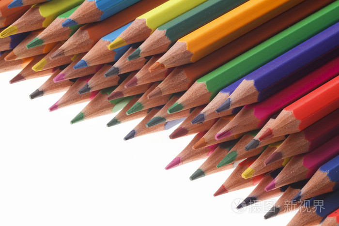 彩色铅笔一大把图片