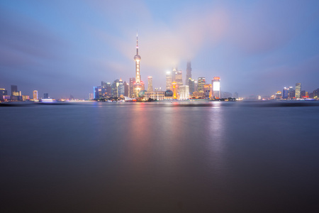 在夜景上海中国