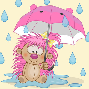 刺猬女孩用的伞