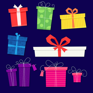礼物，礼物，圣诞节 生日盒图标