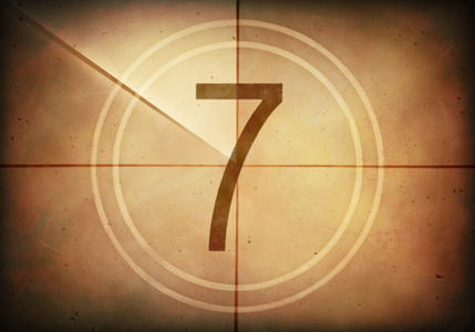 倒数七老的电影屏幕上图片记分板数字倒数计时器矢量图图片倒数时钟