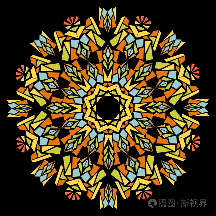 万花筒明星组成的多彩碎片