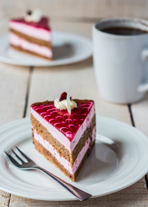 一块蛋糕有海绵蛋糕 奶油草莓慕斯 果冻