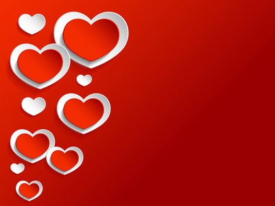个红色和白色的心相似素材图片