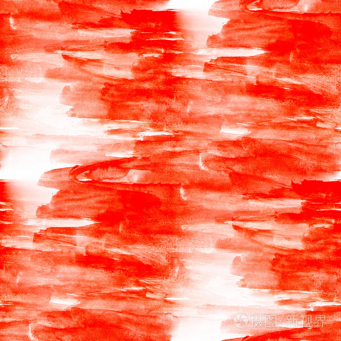 红色无缝宏纹理水彩画笔描边