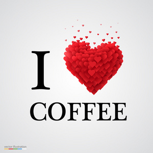 我爱咖啡心标志
