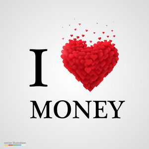 我爱钱的心标志照片