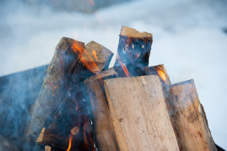 火地方木头图片