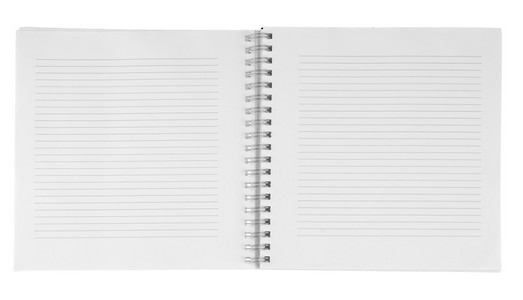 空白的白色笔记本