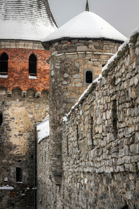 城堡的墙壁和 Kamenetz波多斯克市塔