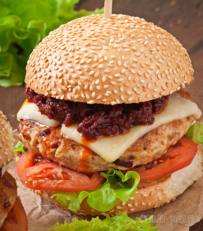 美国传统的汉堡