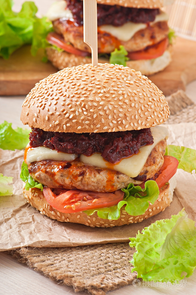 美国传统汉堡照片-正版商用图片1hyq7h-摄图新视界
